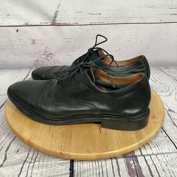 Frye Mens 11D Black Leather Cap Toe Oxford Dress Shoes‎ Made Mexico main image 10